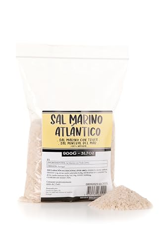 Sal marina del Atlántico con trufa – 900 g – Sal marina natural de Portugal – Sal mineral gourmet para cocinar y condimentar