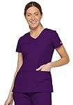Dickies Women's EDS Signature Scrubs Jr. Fit V-Neck Top - Purple - XX-Large
