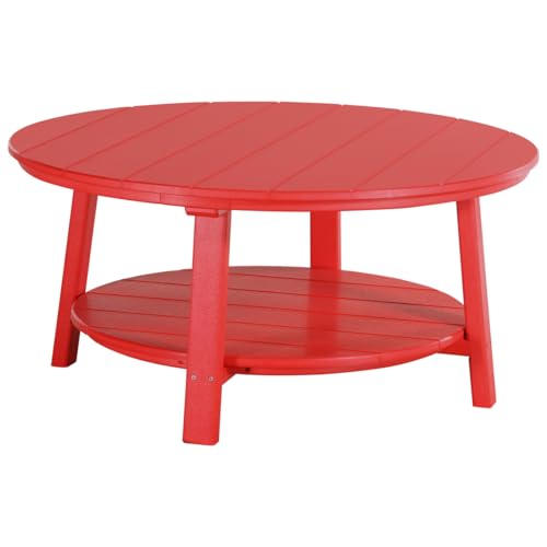 Furniture Barn USA Poly Lumber Deluxe Conversation Table, Red