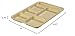 Carlisle FoodService Products / Brands-P614R25 Rectangular Tray w/ (6) Compartments, Polypropylene, Tan , 10