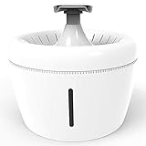 PANXIAO 84Oz / 2.5L Cat Water Dispenser automatische Haustier-Trinkbrunnen mit Ersatzfilter, Wasser Fenster mit Zwei Filtermatten (Color : White)