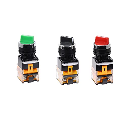 Commutateur encodeur 22mm interrupteur marche arrêt rotatif DPST 10A 4 vis