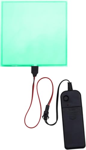 Image of jose2015 Electroluminescent Panel 10x10CM,Cuttable DIY Electroluminescent El Panel Light,3 Modes for DIY Decoration(Green)