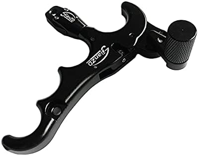 Archery Release Aid 4-Finger Hand Held Bow Release Aluminum for Compound Bow Accessory