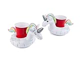 BigMouth Inc. Inflatable Magical Unicorn Floating Drink Holder, Cup Holder Floats, 2-Pack, Great for Pool Parties and Special Events