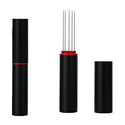 Espresso Coffee Stirrer, Stainless Steel Needle Type Distributor Hand Stirrer Tool, Calibrated Espresso Needle Distributor, Stainless Steel, 304 Stainless Steel Needle Type Distributor Cover