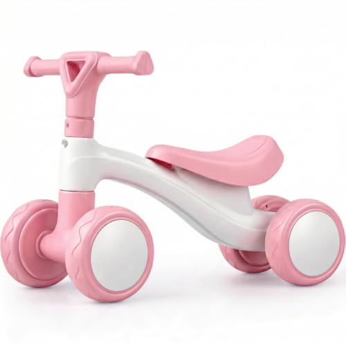 Edibaby, Triciclo Bebé 1 Año | Correpasillos Ligero | Primera Bicicleta de Equilibrio para Bebés | Bici sin Pedales | Juguete Niño 1-2 Años Ideal como Regalo (Rosa)