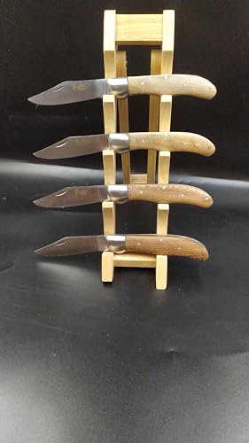 Couteaux bois de platane lot de 4 couteaux de table artisanaux gravables