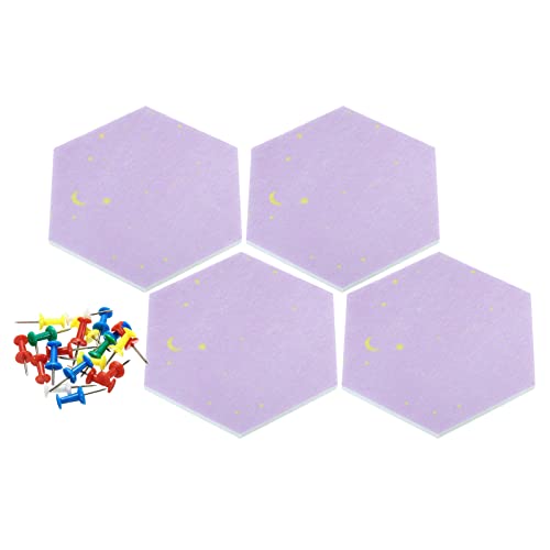 Tableau feutre hexagone violet PATIKIL : finis les post-it perdus grâce à l'affichage mural