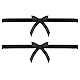 Braut Strumpfbänder Hochzeit Strumpfband für Bräute 2 Stück Elastische Oberschenkelriemen mit schwarzer Schleife (Schwarz)