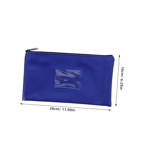 2pcs PU Leather Zipper Utility Deposit Bag with Window for Bills and Coins Cash Wallet with Blank Card Portable Money Pouch for Checks and Payments2