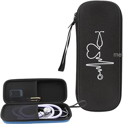 Genérico Case Capa Porta Estojo Compacta Rígido Estetoscópio Médico Enfermeiro 28,5x11x6,5cm