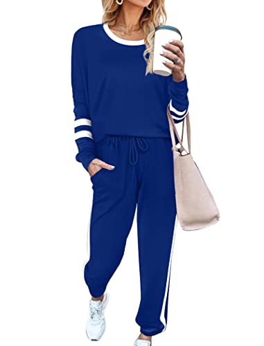 Aloodor Sweatsuit for Women 2 Piece Outfits for Womens Crewneck S...