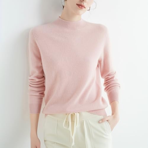 Cashmere Sweaters for Women Warm Cashmere Sweater Tops Turtleneck Light Long Sleeve Elegant Soft Pullover Sweater3
