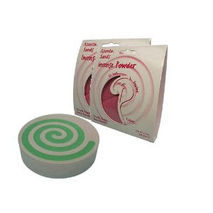 Azenta Incense Powder and Stone Incense Burner Gift Set ~ Southern Breeze ~ 1 Hour Spiral Burner and 2 Scents of Incense Powders - Wisteria & Magnolia