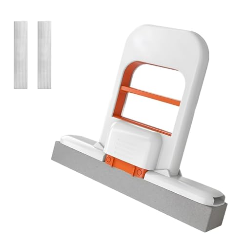 Mini trapeador de Escritorio Plegable para Espacios pequeños, Sistema de Limpieza en seco y húmedo, trapeador pequeño portátil autoapretable para Limpiar encimeras de Cocina y baño, Vidrio.(1pcs)