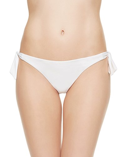 eonar Mujer Braguita De Bikini con Lados Cheeky Brasileños Tangas (S,White)