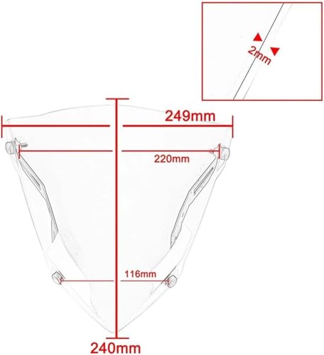 Pare-brise réglable pour MT 03 25 (2020-2023) version Sport et Touring