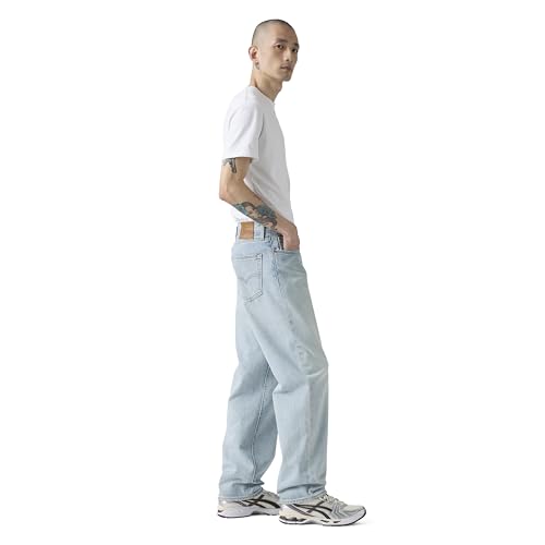 Levi's 568 Loose Straight Jeans for Men, Size 33, Light Indigo - Worn In
