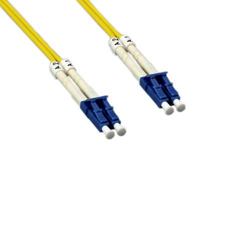 KENTEK 20 Meter 20M Fiber Optic Cable LC to LC LC/LC Single-Mode Duplex 9/125 2.0mm OD Standard Zipcore Patch Cord