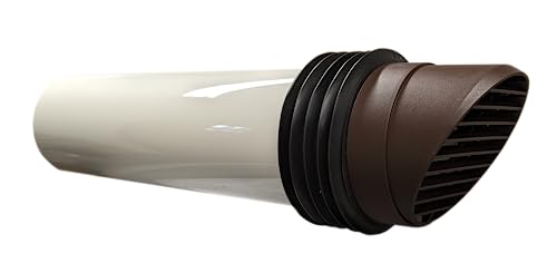 Swiftair 100mm High Rise Duct Round Cowled Through Wall Duct Vent Kit White Brown Cotswold Black Terracotta Brick (Brown)