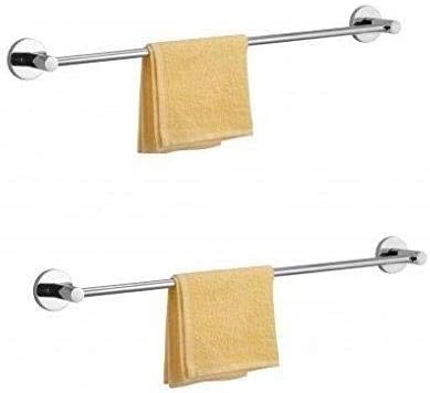 INDISWAN? Stainless Steel 24 inch Anti Rust Quality Towel Rod Pack of 2