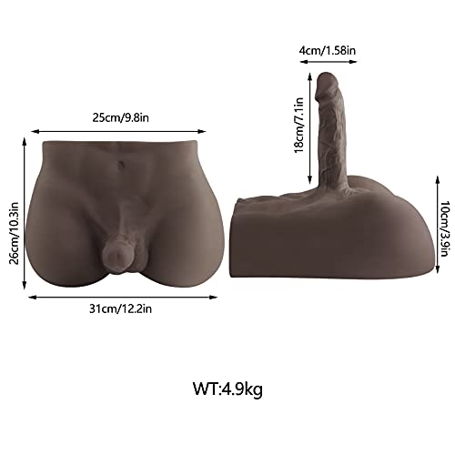 Image of Men's Huge Dildos, Realistic Masturbator with Flexible Dildo and Tight Anal Entry, Adult Sex Toys for Women Men Couple -12.2 x10.3 inch