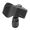 Teron 4 Pack Universal Microphone Clip, Spring Loaded Mic Holder with Adjustable Adapter, Black #1