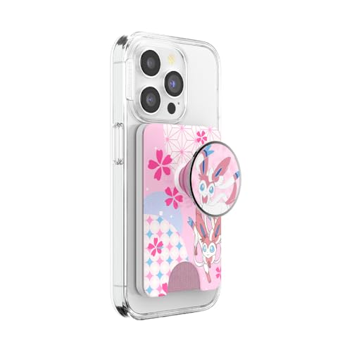 Image of PopSockets Phone Wallet for MagSafe, Phone Card Holder with Grip, Pokemon - Sylveon's Dream