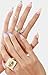 PaintLab Press-On Nails Manicure Kit, Cosmo Girl - Almond, 24-Piece Set, Long-Lasting Fake Nails with Glue, File, Prep Pad & Cuticle Stick