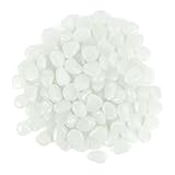 Bilkeru 100 Pcs Luminous Pebbles, Glow in The Dark Garden Pebbles Stones Luminous Fish Tank Aquariums Rocks for DIY, Fish Tank, Potted Plants,Succulents Decorative, Outdoor Indoor Use (White)