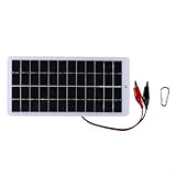 AIDNTBEO Panel solar policristalino del panel solar 10W12V con el cargador del clip para las cobertizas, toldos, casas rodantes, granjas
