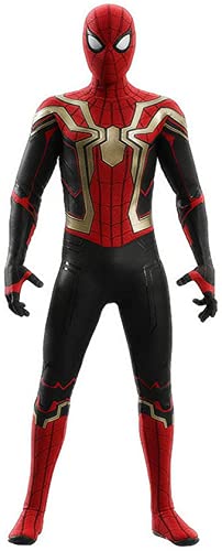 Spiderman Kostüm No Way Home, Superheld Movie Thema Party Requisiten Spielzeug Maske Kostüm Freund, gold, 145/155 cm