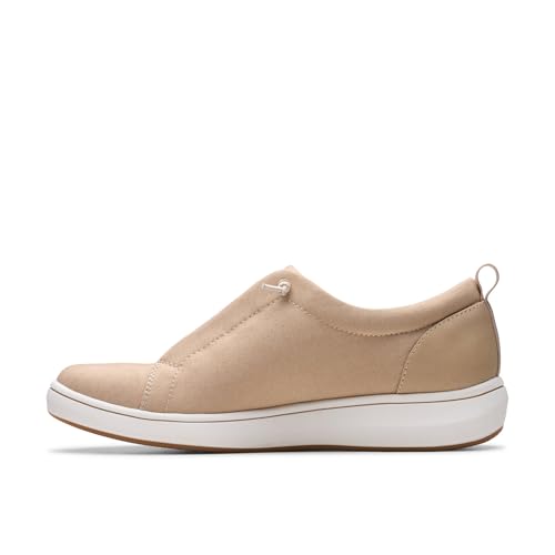 Clarks Clarks CloudSteppers Women's BreezeSky Lace Sneaker, Sand Textile, 7.5 Medium US