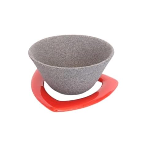 COFIL Japanese Ceramic Coffee Filter, Made in Japan, Reusable Dripper, Red Holder Cover