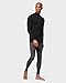 32 Degrees Men's Lightweight Baselayer Mock Top | Long Sleeve | Form Fitting | 4-Way Stretch | Thermal, Black, Small