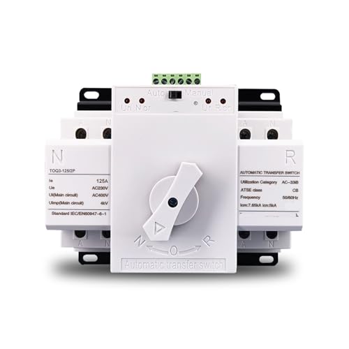 Inverseur automatique 2P 125A de type MCB TOQ3-2P/125