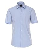 Zeitloses Design Venti Herren Hemd Halbarm uninah 001620 Modern Fit, Blau (Hellblau 115), Gr.- 42