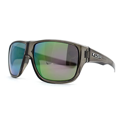 Kush Color Mirror Oversize Rectangular Sport Sunglasses