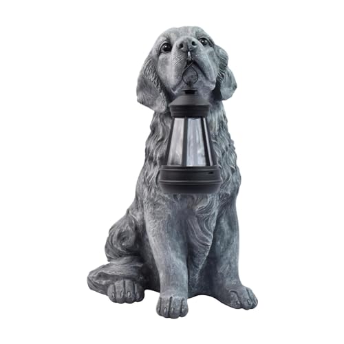 Lampe de jardin à énergie solaire imperméable avec statue en résine haute résistance