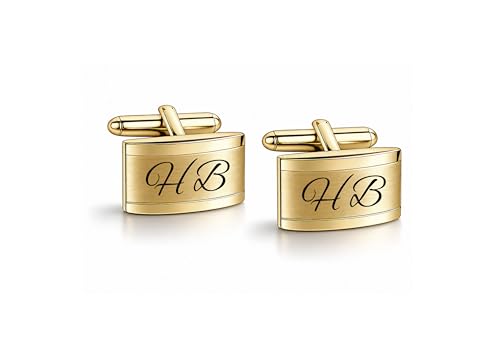 Mancuernillas personalizadas de oro bicolor miniatura 4