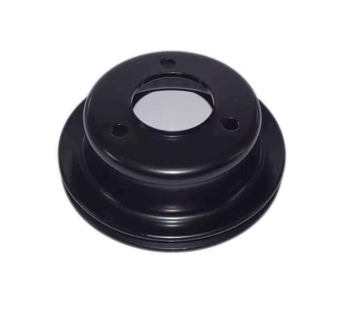 Black Steel Water Pump Pulley(1 Groove) & Crankshaft Pulley Single (1 Groove) Fits for Ford Small Block 260 289 1965-1967 V8