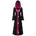 Baiomawzh Gothic Kleider für Frauen Vintage Hexenkleid mittelalterliches Kleid weibliches Halloween Vampir Kostüm Frauen langes Kleid mit Kapuze Mantel Kleid mit Kapuze Halloween Cosplay Kostüm