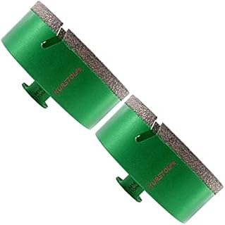 KURSTOL Diamond Core Drill Bits - 2pcs 6mm with M14 thread Tile Hole Saws for Dry Drilling Porcelain Ceramic Tile Granite Marble Stone Vacuum Brazed Diamond Drill Bit