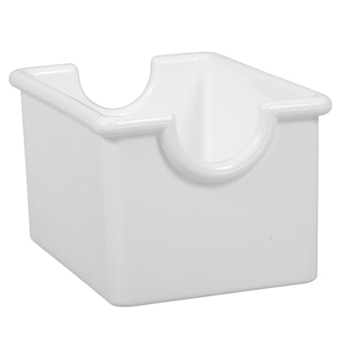 DOITOOL Boîte de Rangement Blanche pour Sachets de Thé et Sucre, Organiseur Compact pour Bureau et Café, Matériau Léger Résistant à L'usure, Cuisine et Plan de Travail, 1 Réutilisable