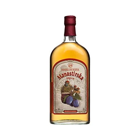 Starker Sliwowitz Pflaumenbrand Rakija für echte Männer Manastirska Simex 1.0L Cover