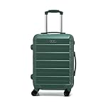 RMW Suitcase Large Medium Cabin Size | Hard Shell | Lightweight | 4 Dual Spinner Wheels | Trolley Luggage Suitcase | Hold Check in Luggage | TSA Combination Lock (Dark Green, Cabin 20")