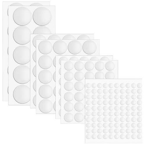 lurrose 204個 透明両面テープ 丸型 強力粘着 トレーサブル 厚 多透明粘着ドット 写真 風船 ポスター用 家 オフィス用