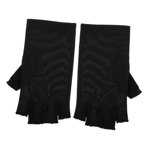 PACKOVE 1 Pair Half Finger UV Protection Gloves for Outdoor Activities Breathable Sun Protection Handwear for Cycling Fishing and Manicures Reusable UV Gloves for Men and Women