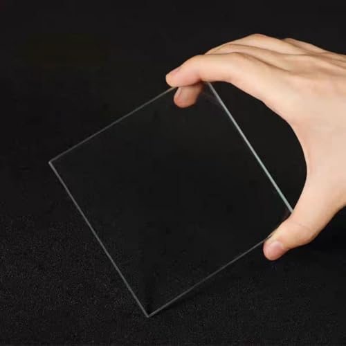 Image of 100 x 100 x1mm Optical Glasses Squares (5 Pieces),Quartz Glass,Fused Quartz Plates,Fused Silica Glass,Quartz Glass Sheet for Laboratories and Industrial Use (Laboratory UV-Vis Grade)